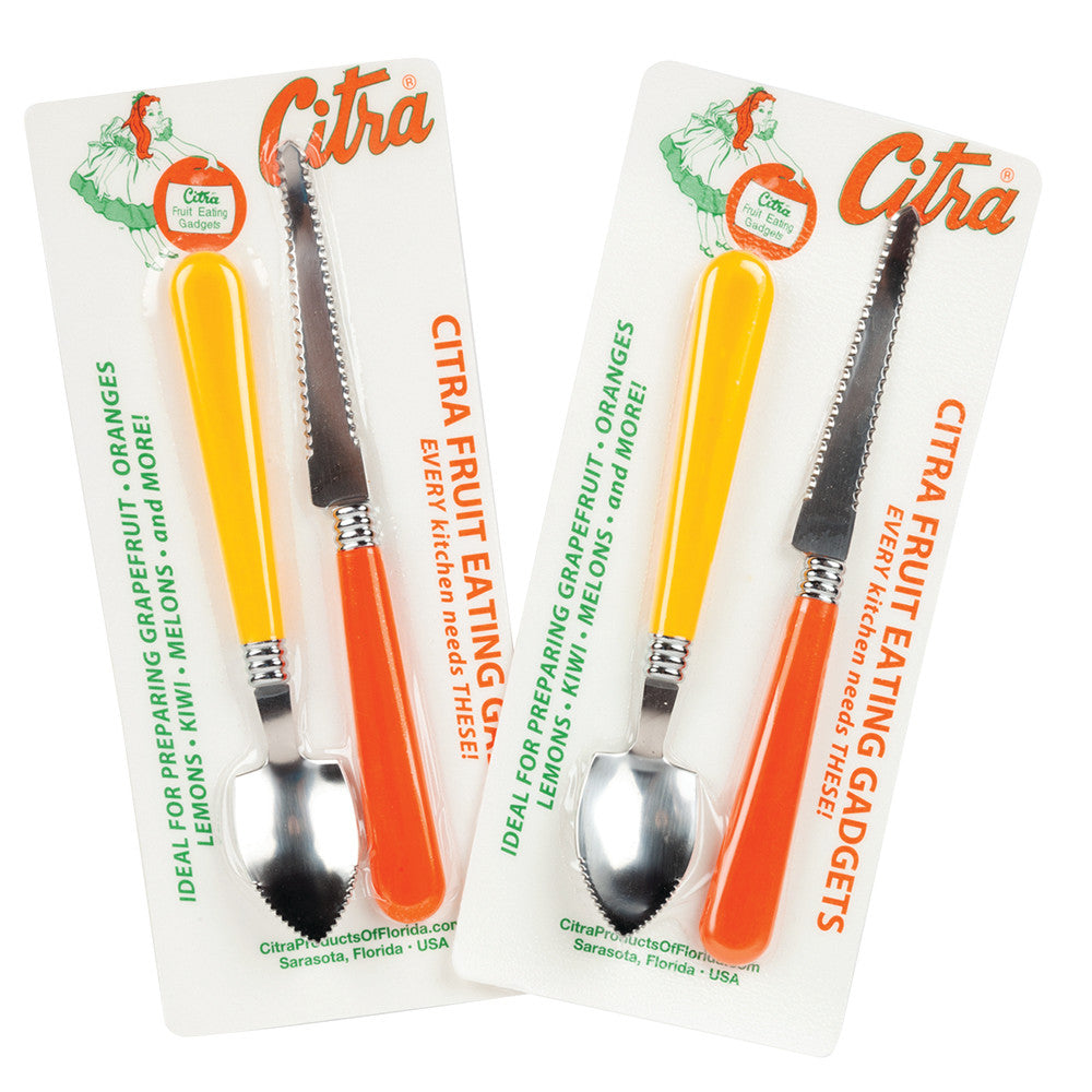 Wholesale Citra Products Of Florida Grapefruit Spoon And Knife 2 Pc Set- Bulk