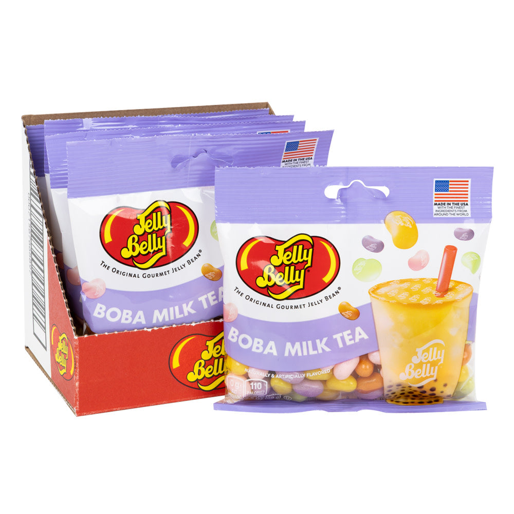 Wholesale Jelly Belly Boba Milk Tea Mix 3.5 Oz Peg Bag- Bulk