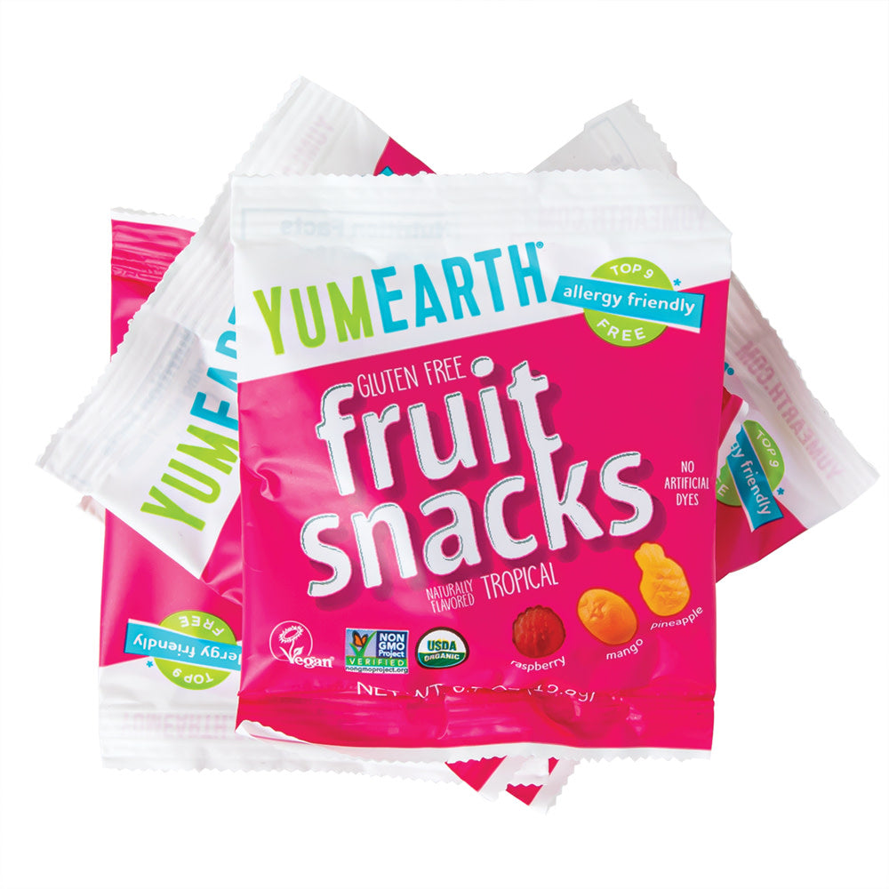 Wholesale Yum Earth Organic Fruit Snack Tropical .7 Oz Pouch- Bulk