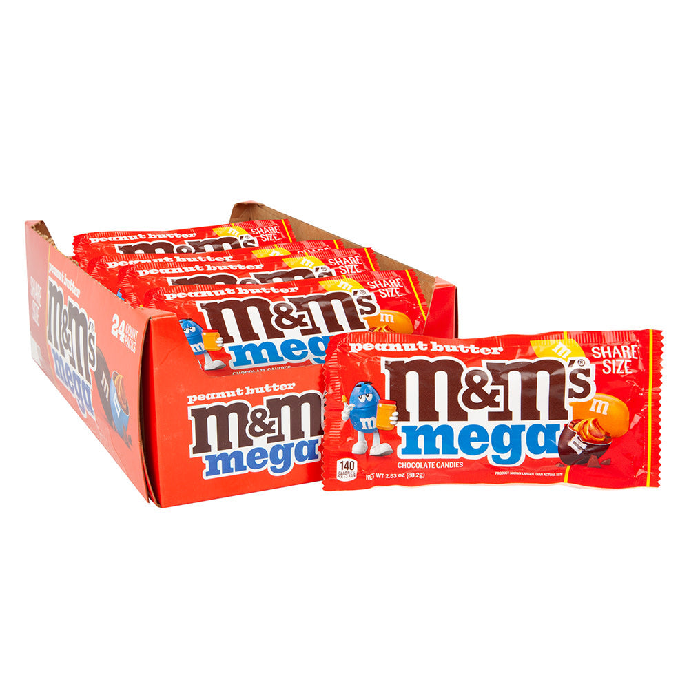 Wholesale M&M'S Peanut Butter Mega Share Size 2.83 Oz Bag- Bulk