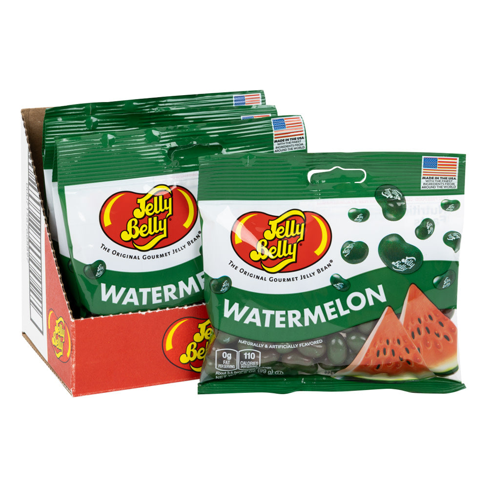 Wholesale Jelly Belly Watermelon 3.5 Oz Peg Bag- Bulk