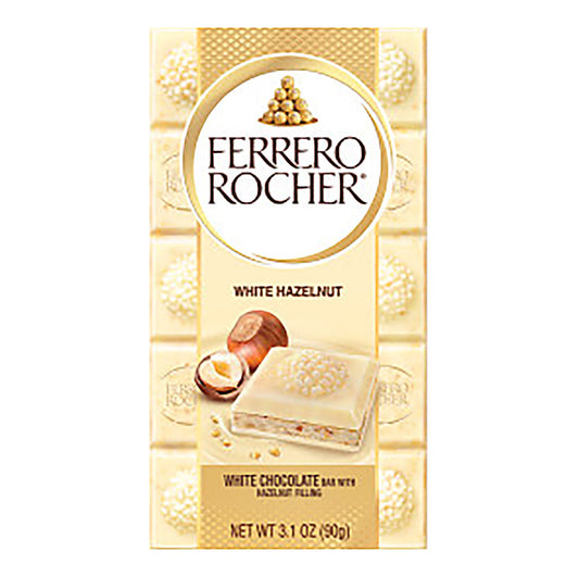 Wholesale Ferrero Rocher White Chocolate Hazelnut Bar 3.1 Oz- Bulk