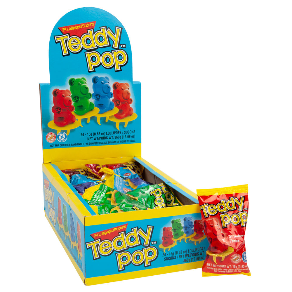 Wholesale Teddy Pop Lollipop Ring 0.53 Oz- Bulk