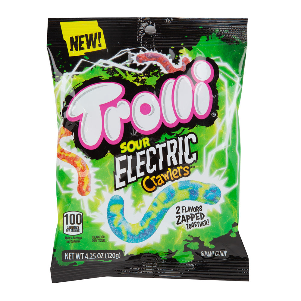 Wholesale Trolli Sour Electric Crawlers 4.25 Oz Peg Bag- Bulk