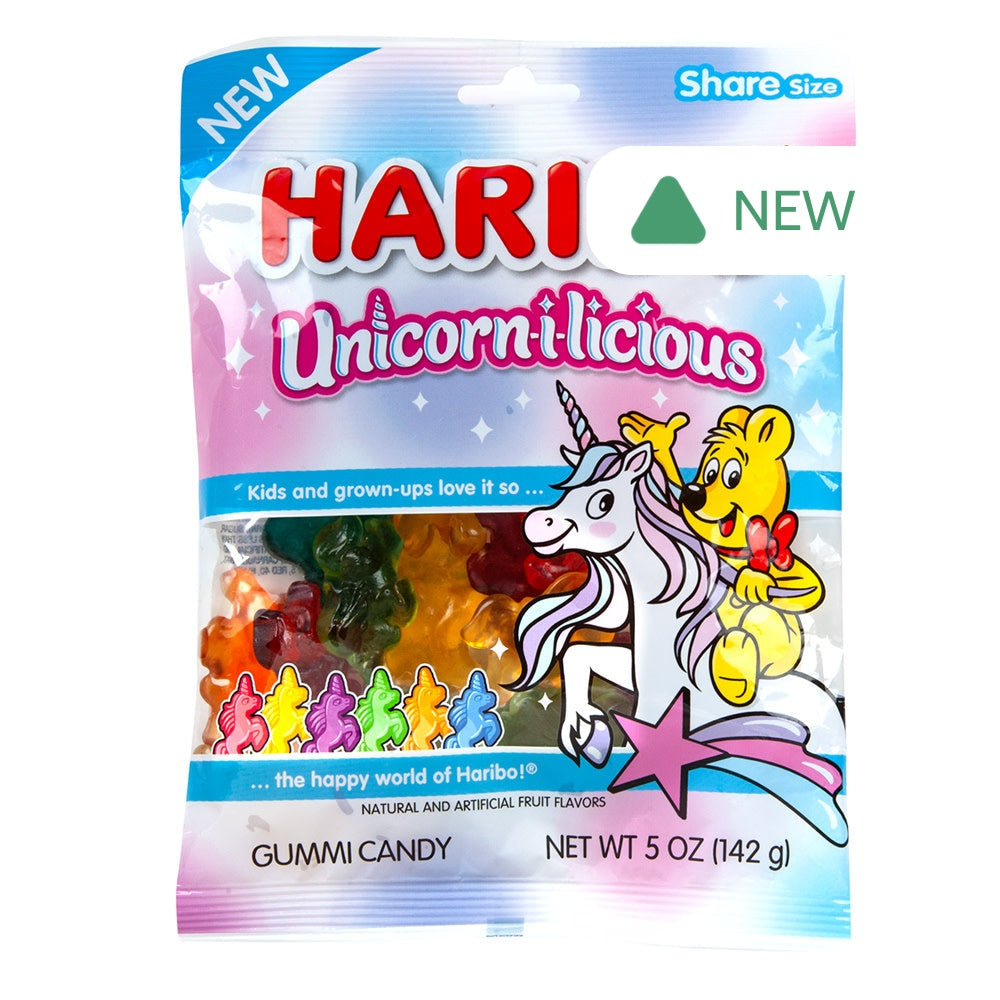 Wholesale Haribo Unicorn-I-Liscious Gummi Candy 5 Oz Peg Bag- Bulk
