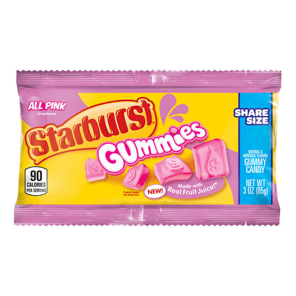 Wholesale Starburst All Pink Gummies Share Size 3 Oz- Bulk