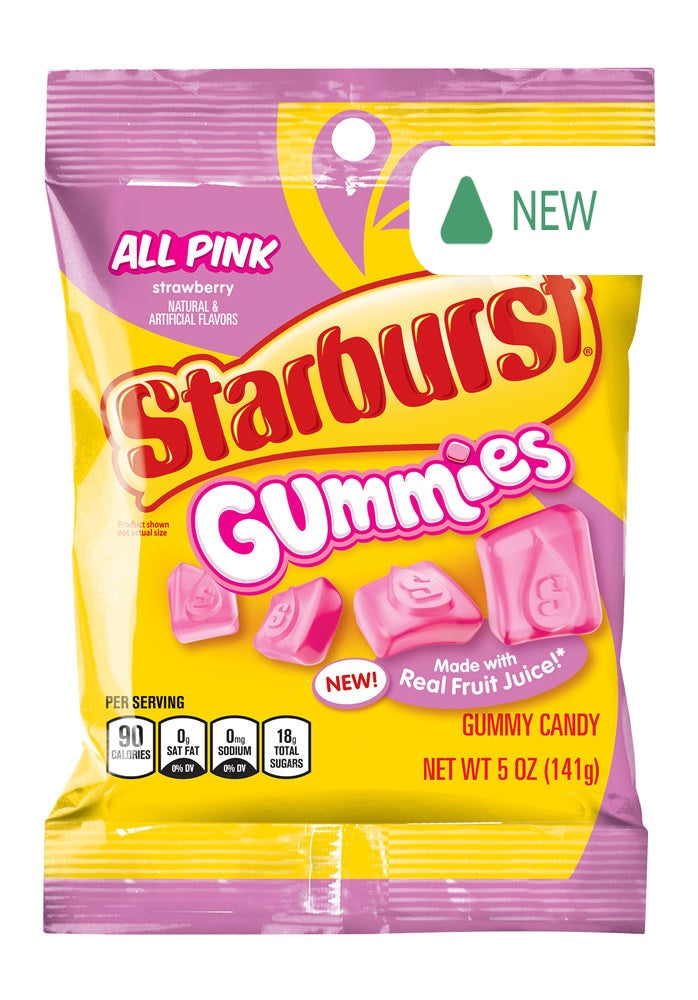 Wholesale Starburst All Pink Gummies 5 Oz Peg Bag- Bulk