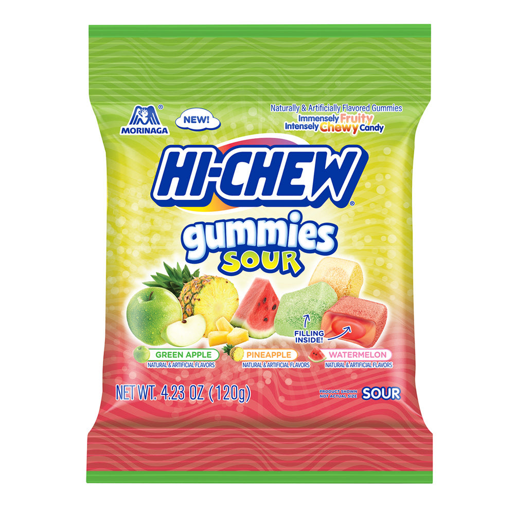 Wholesale Hi-Chew Sour Gummies 4.23 Oz Peg Bag- Bulk