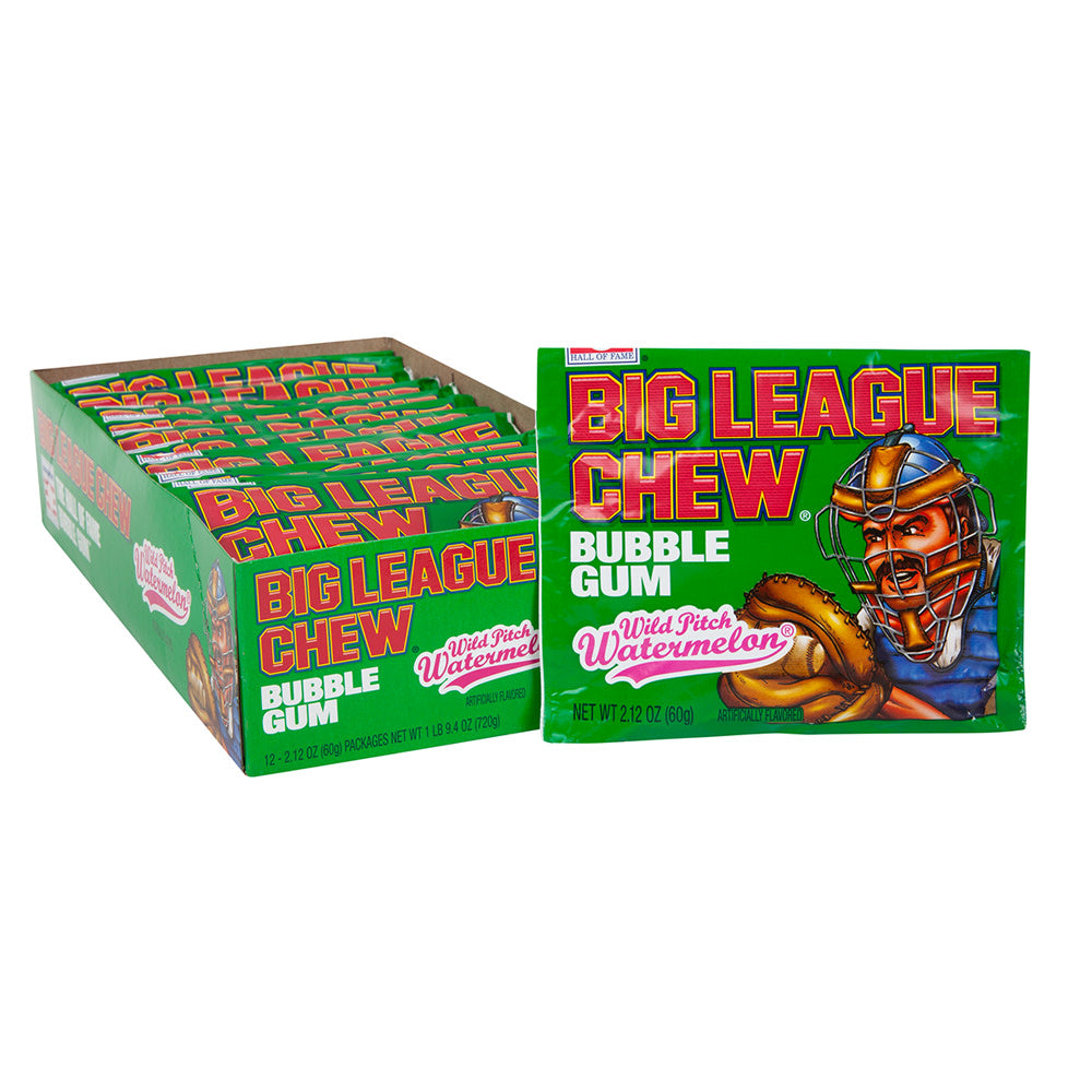 Wholesale Big League Chew Watermelon Bubble Gum 2.21 Oz- Bulk