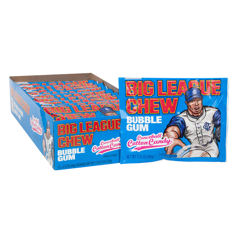 Wholesale Big League Chew Cotton Candy Bubble Gum 2.12 Oz- Bulk