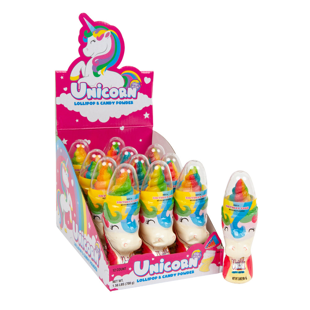 Wholesale Unicorn Dip-N-Lik Lollipop 2.08 Oz- Bulk