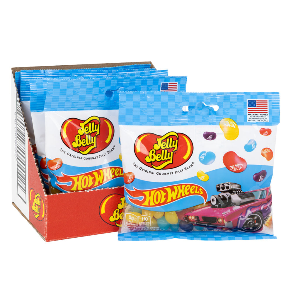 Wholesale Jelly Belly Hot Wheels Assorted 2.8 Oz Peg Bag- Bulk