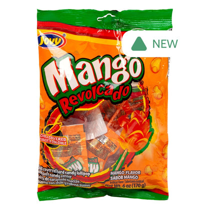 Wholesale Jovy Mango Revolcado Lollipops 6 Oz Peg Bag- Bulk