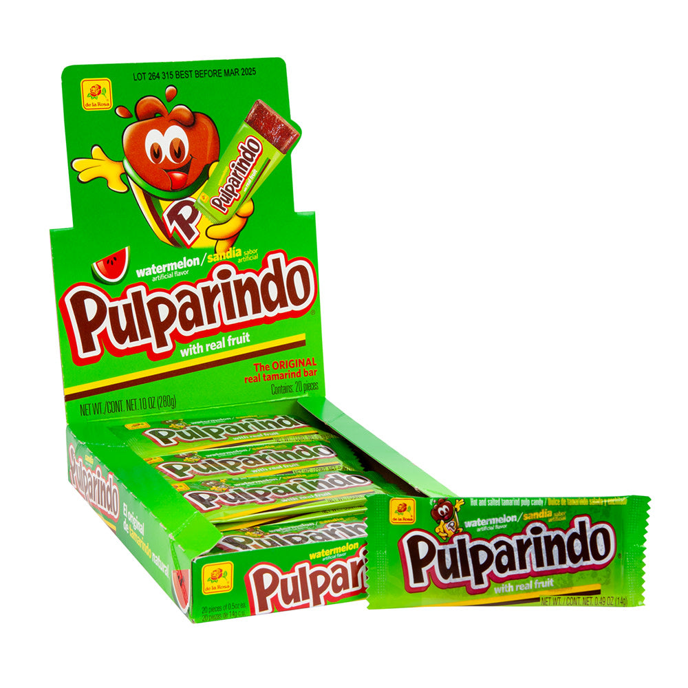 Wholesale Pulparindo Watermelon 0.5 Oz Bars- Bulk