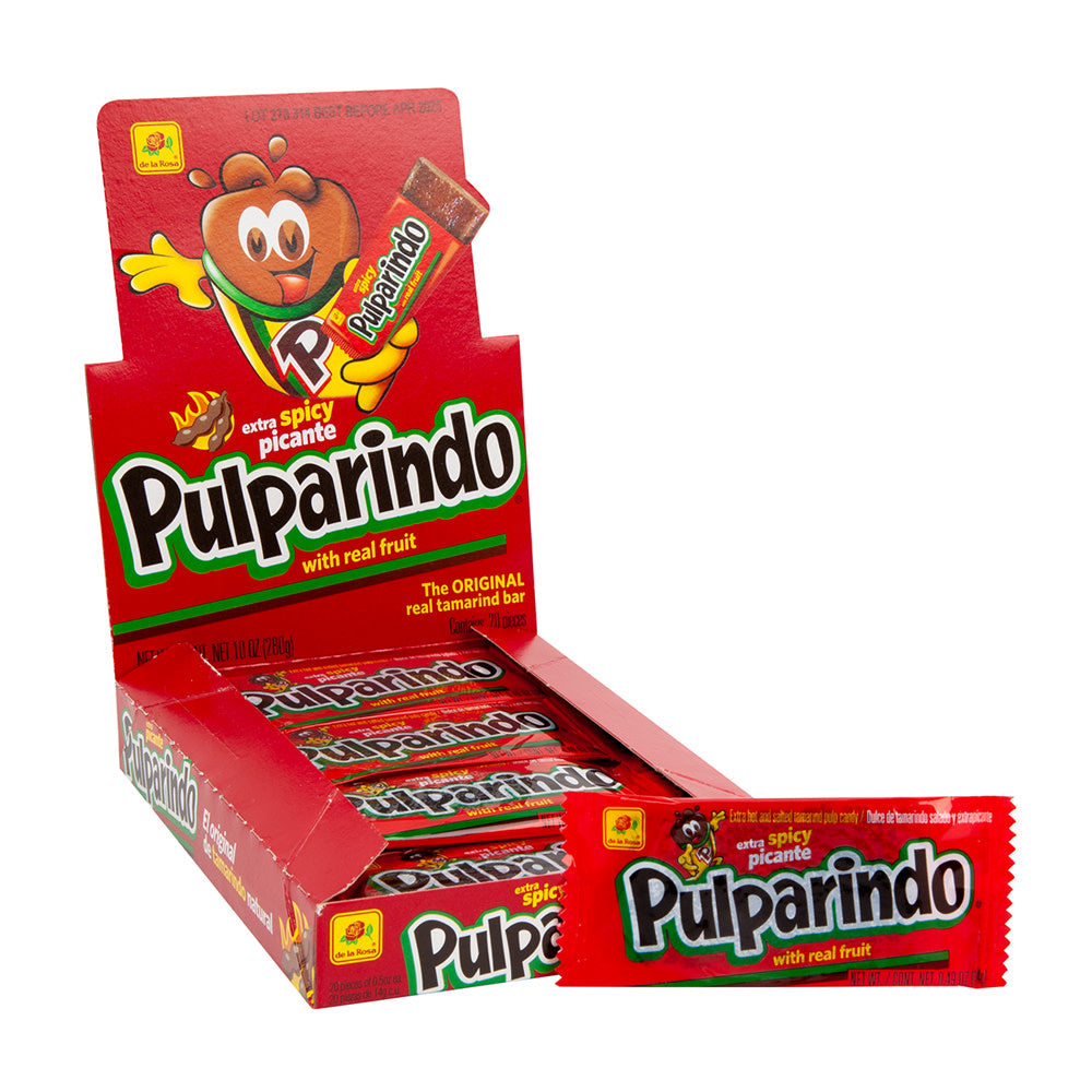 Wholesale Pulparindo Extra Spicy 0.5 Oz Bars- Bulk