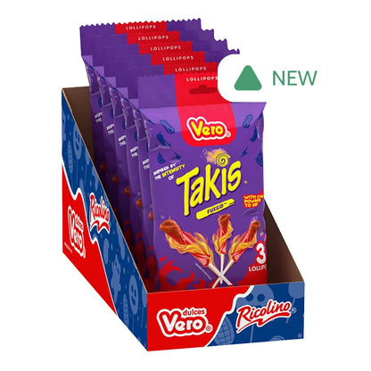 Wholesale Takis Vero Lollipops 3 Pieces 2.54 Oz Bag- Bulk