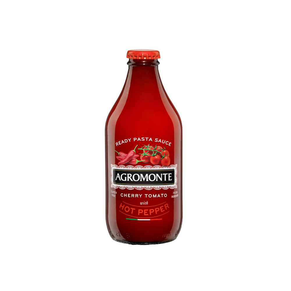 Wholesale Agromonte Case Cherry Tomato Sauce With Hot Peppers- Bulk