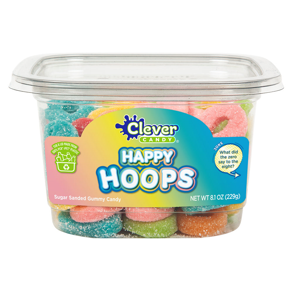 Wholesale Müttenberg Candy Happy Hoops Sour Gummy Loops 8.1 Oz Tub- Bulk