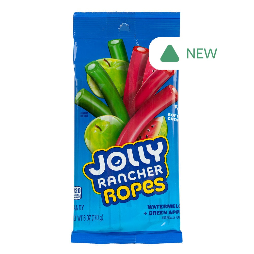 Wholesale Jolly Rancher Watermelon & Green Apple Ropes 6 Oz Peg Bag- Bulk