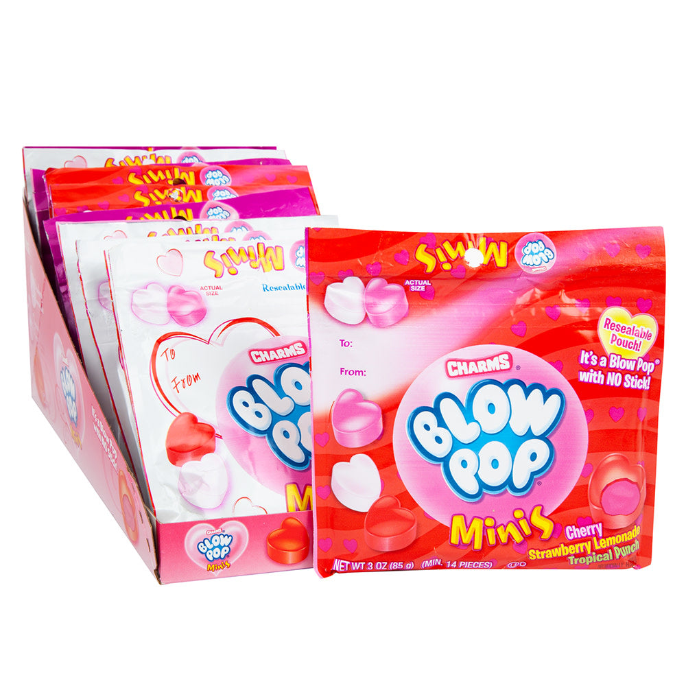 Wholesale Blow Pop Minis Valentines Pouch- Bulk