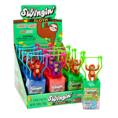 Wholesale Kidsmania Swinging Sloth Chewing Candy 0.49 Oz- Bulk