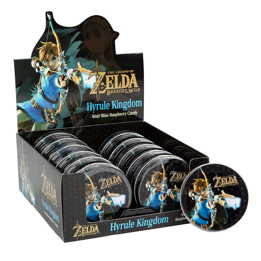 Wholesale Nintendo Zelda Hyrule Kingdom Sour Blue Raspberry Candy Tin- Bulk