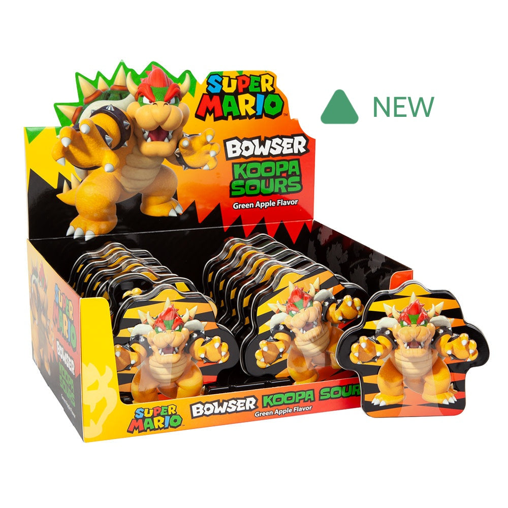 Wholesale Nintendo Bowser Green Apple Koopa Sours Tin- Bulk