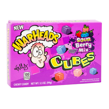 Wholesale Warheads Sour Berry Mix Cubes 3.5 Oz Theater Box- Bulk