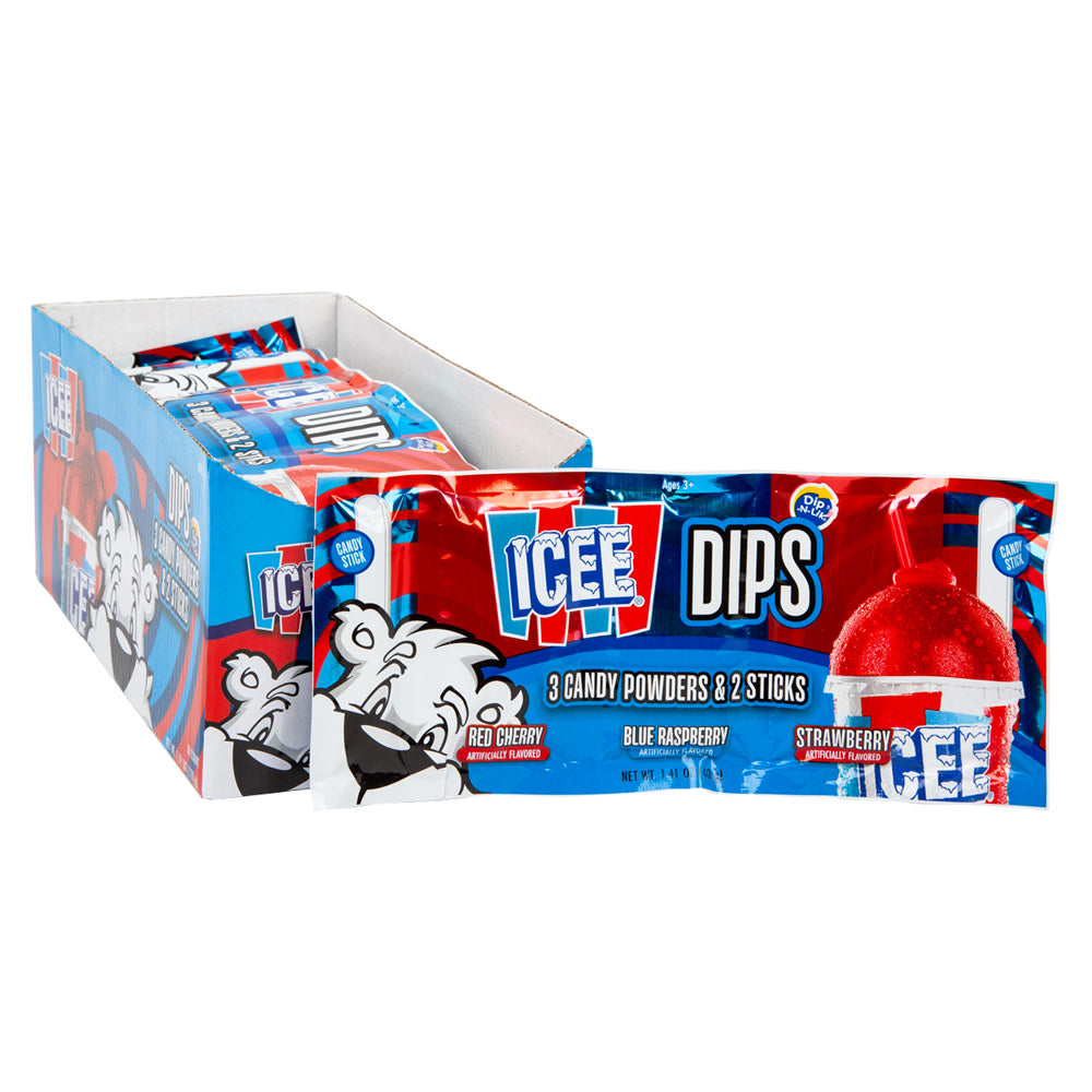 Wholesale Icee Dips Candy Powder 3 Pack 1.41 Oz- Bulk