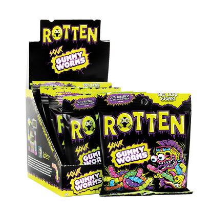 Wholesale Rotten Sour Gummy Worms 1.8 Oz Peg Bag- Bulk