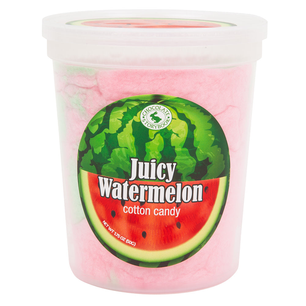 Wholesale Chocolate Storybook Juicy Watermelon Cotton Candy 1.75 Oz Tub- Bulk
