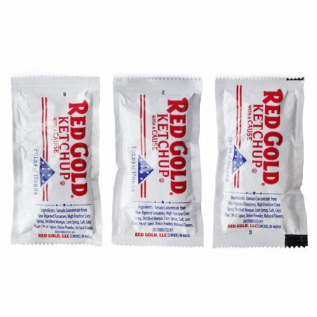 Wholesale Red Gold Case Ketchup Packets- Bulk