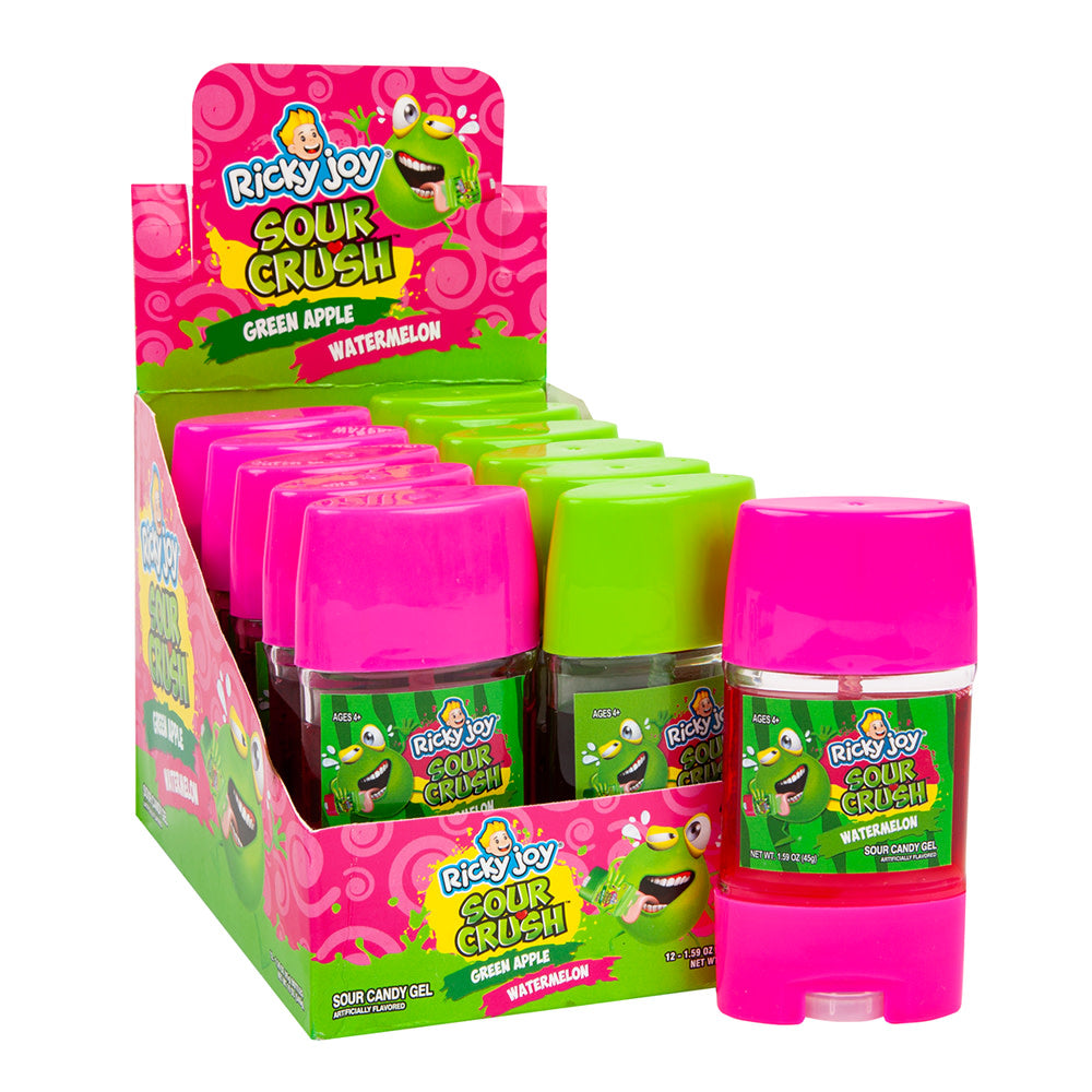Wholesale Ricky Joy Sour Crush Green Apple Watermelon Gel 1.59 Oz- Bulk
