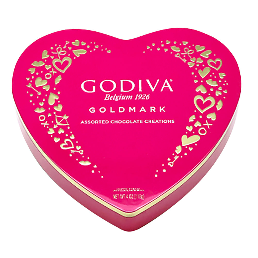 Wholesale Godiva Goldmark 14 Piece Assorted Heart Shaped Tin- Bulk