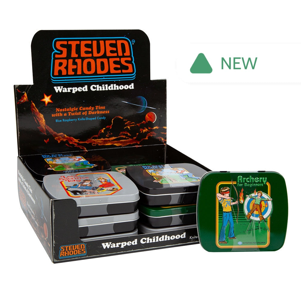 Wholesale Steven Rhodes Warped Childhood Blue Raspberry Candy 1.5 Oz Tin- Bulk