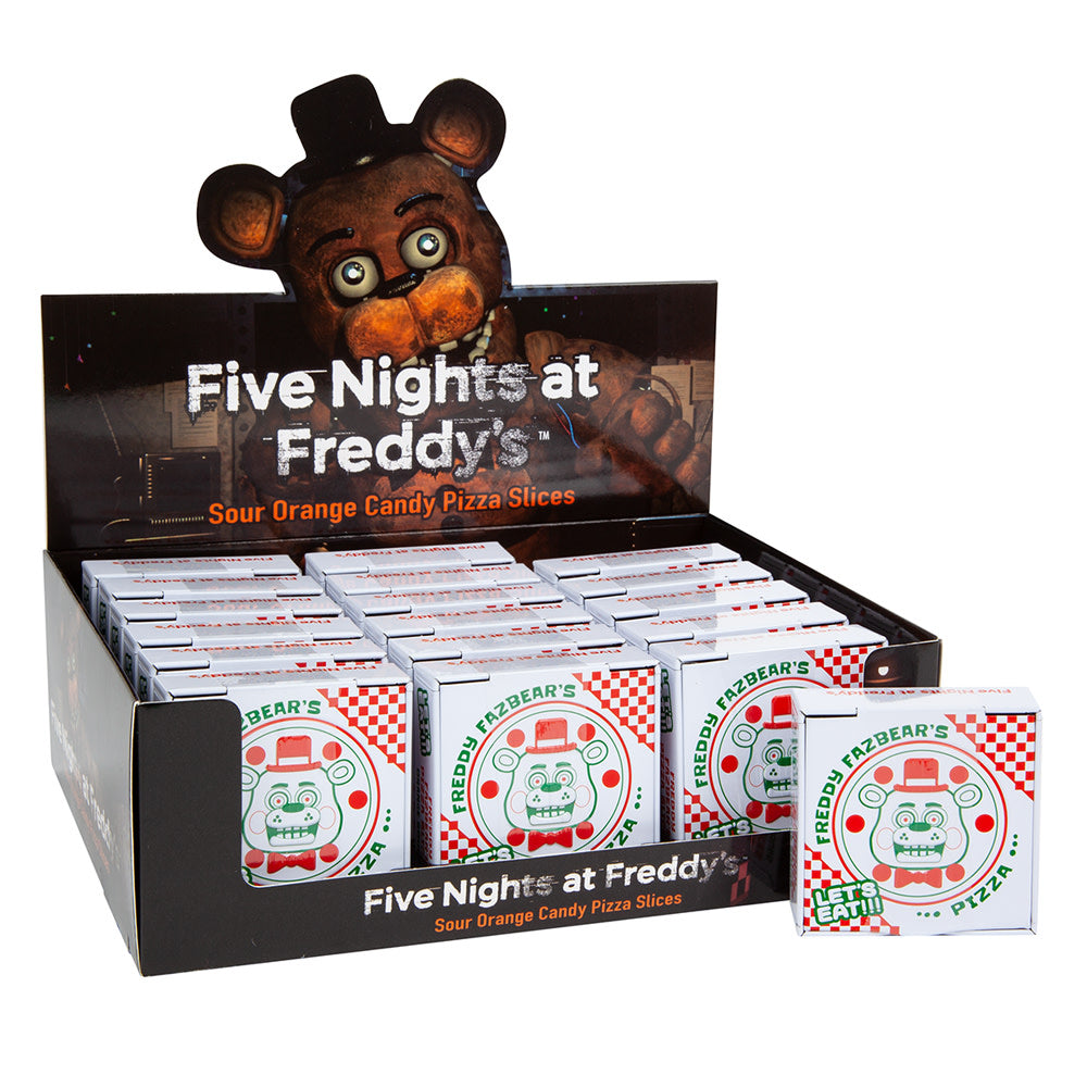 Wholesale Five Nights At Freddy’S Sour Orange Candy Pizza Slices Tin- Bulk