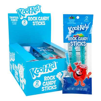 Wholesale Kool-Aid Tropical Punch Rock Candy Sticks 1.06 Oz- Bulk