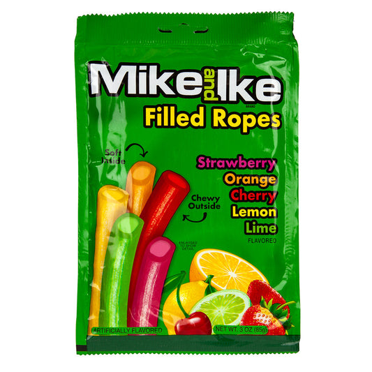 Wholesale Mike And Ike Filled Ropes 3 Oz Peg Bag- Bulk