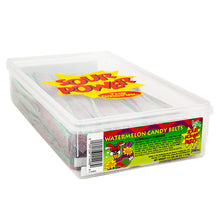 Wholesale Sour Power Watermelon Candy Belts Tub- Bulk