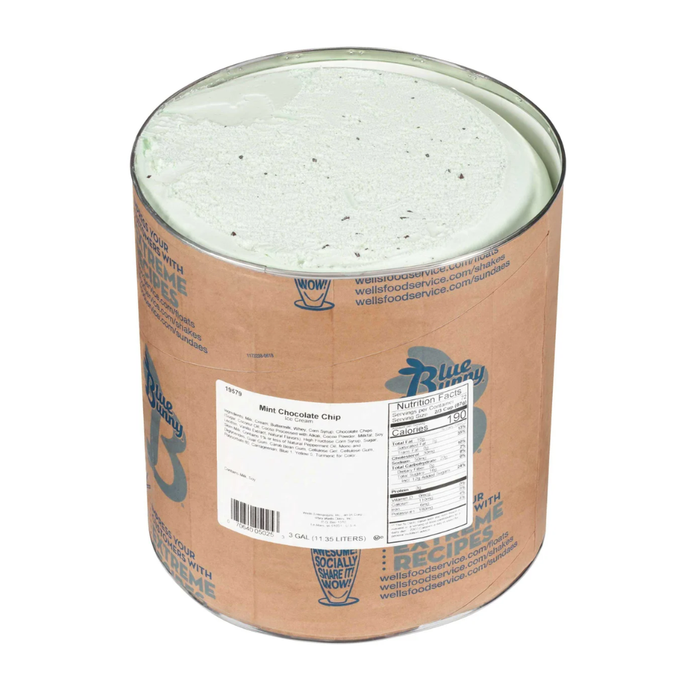 Wholesale Blue Bunny Mint Chocolate Chip Ice Cream | 3 gal- Bulk