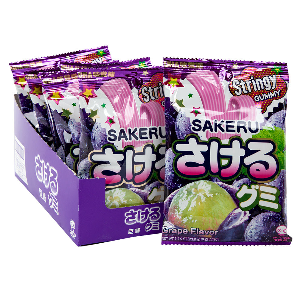 Wholesale Sakeru Grape Gummy 1.16 Oz Peg Bag- Bulk