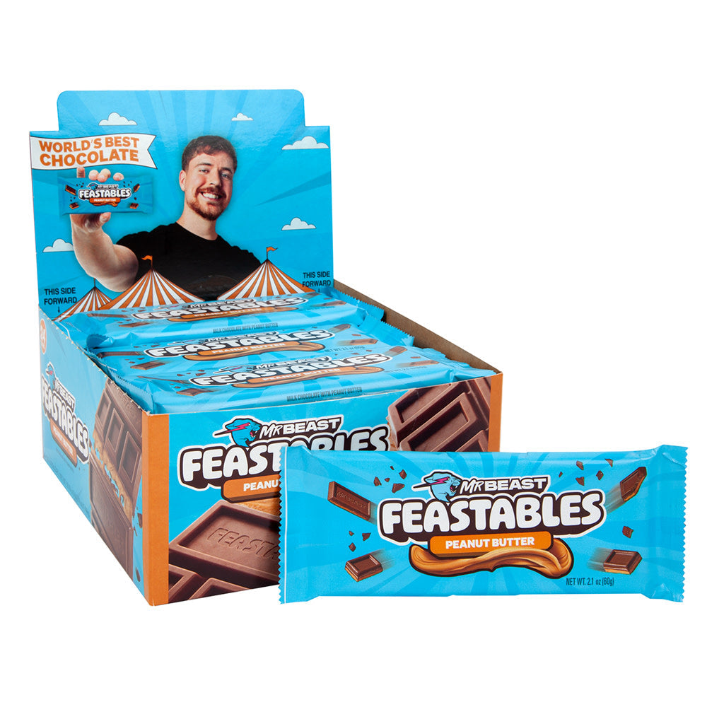 Wholesale Mrbeast Feastables Peanut Butter Bar 2.11 Oz- Bulk