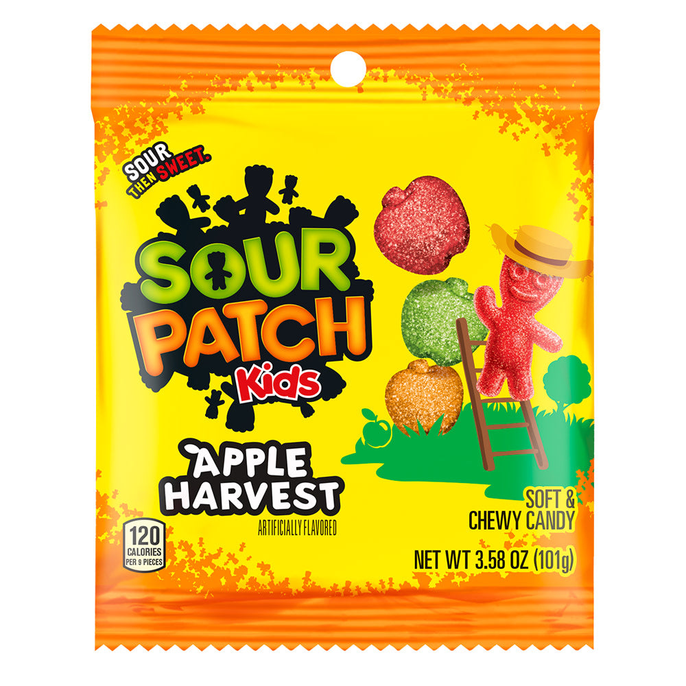 Wholesale Sour Patch Kids Apple Harvest Mix 3.58 Oz Peg Bag- Bulk