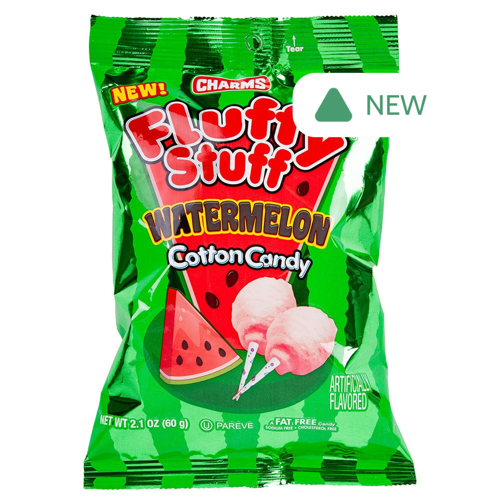 Wholesale Charms Fluffy Stuff Watermelon Cotton Candy Bag- Bulk