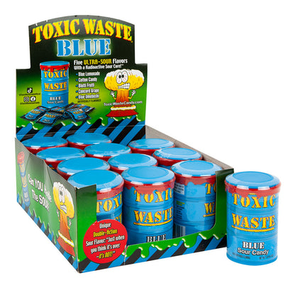 Wholesale Toxic Waste Sour Candy Blue Drum 1.7 Oz- Bulk