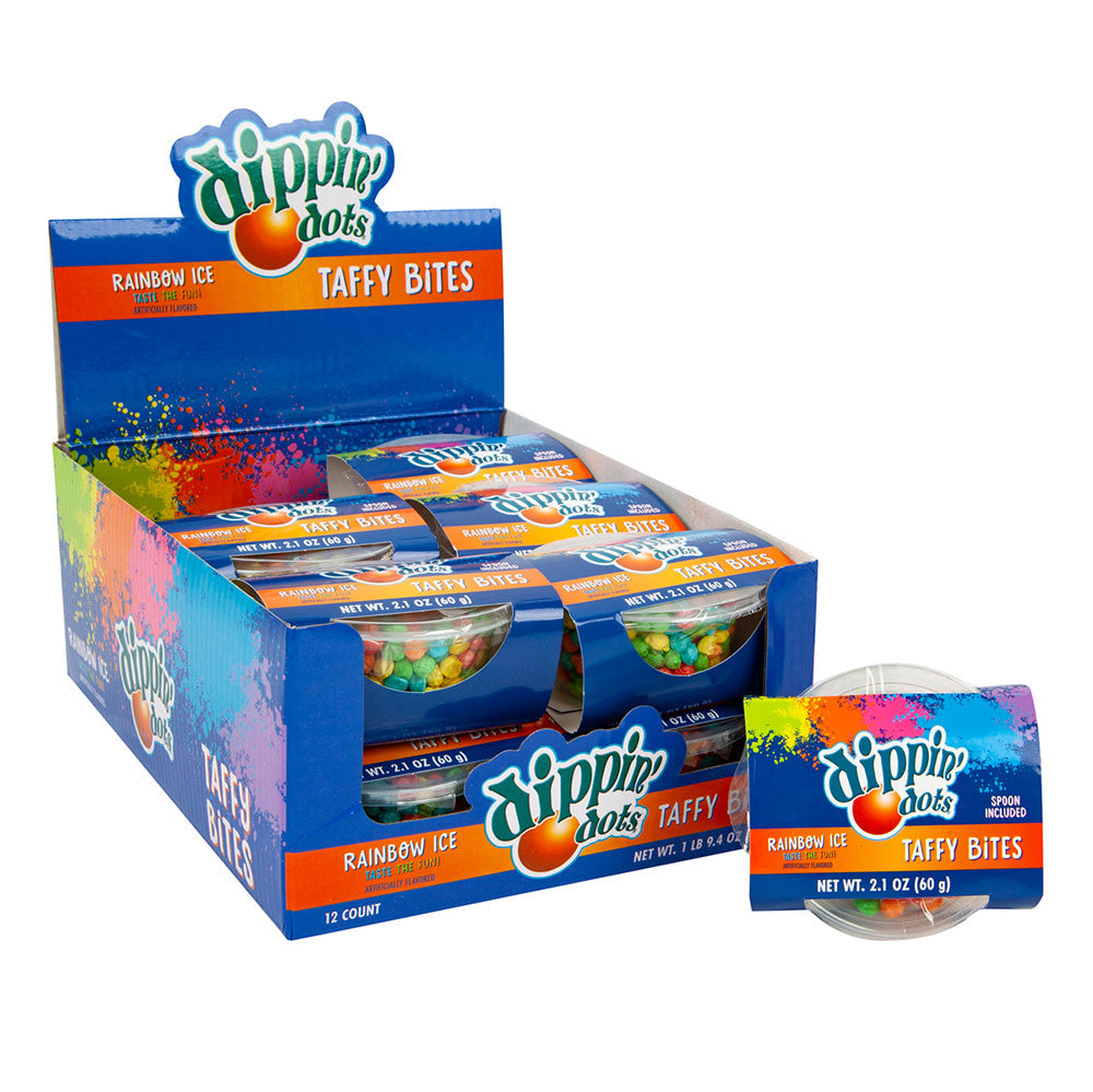 Wholesale Dippin' Dots Taffy Bites Rainbow Ice 2.1 Oz- Bulk