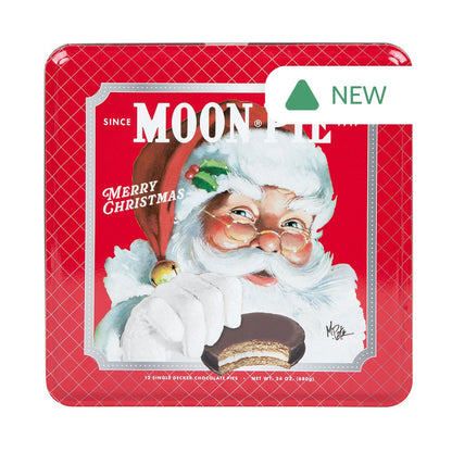 Wholesale Moon Pie Singles Santa 24 Oz Tin- Bulk