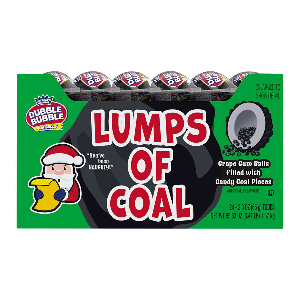 Wholesale Charms Dubble Bubble Lump Of Coal Tube 2.3 Oz- Bulk