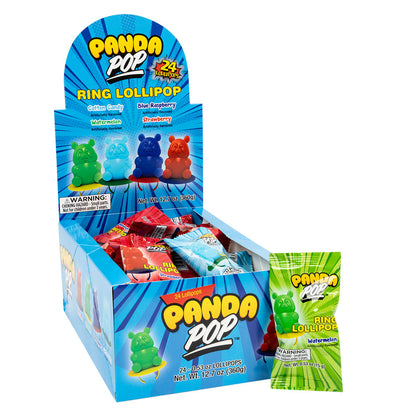 Wholesale Panda Pop Assorted Ring Lollipop 0.53 Oz- Bulk