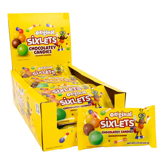 Wholesale Sixlets Original Chocolatey Candies 1.75 Oz Bag- Bulk